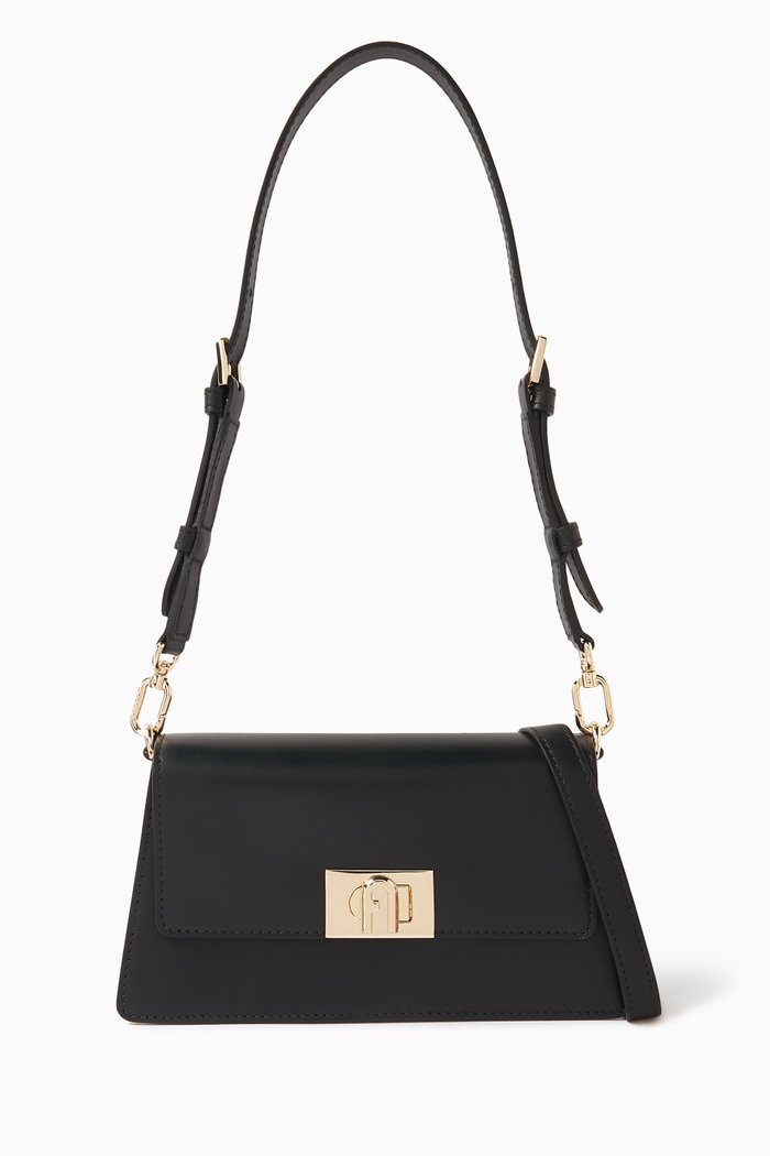 

Zoe Mini Shoulder Bag in Leather, Black