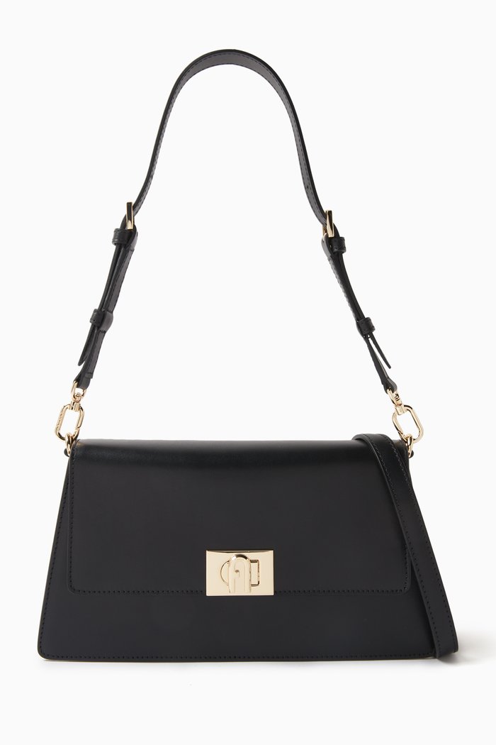 

Zoe Mini Shoulder Bag in Leather, Black