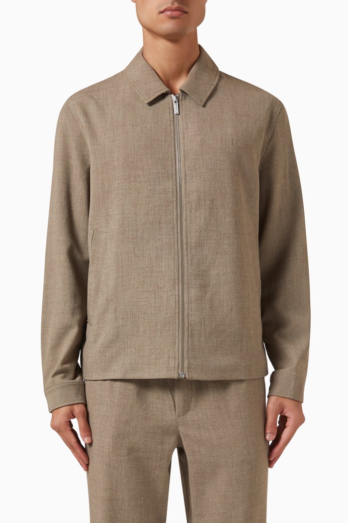 

Como Mélange Coach Jacket in Viscose-blend, Neutral