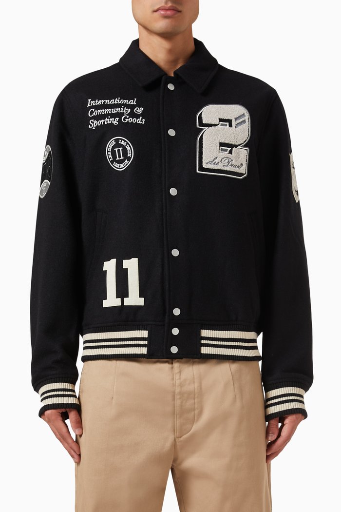 

Varsity Jacket 3.0 in Wool Blend, Black