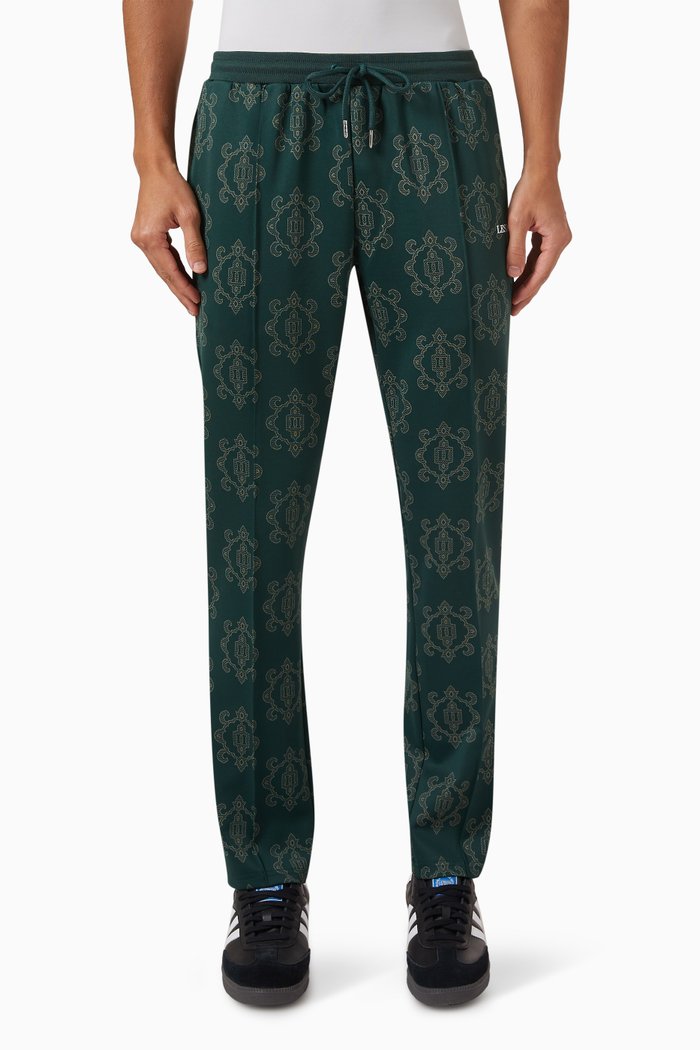 

Ballier Jacquard Track Pants in Recycled Poly-blend, Green