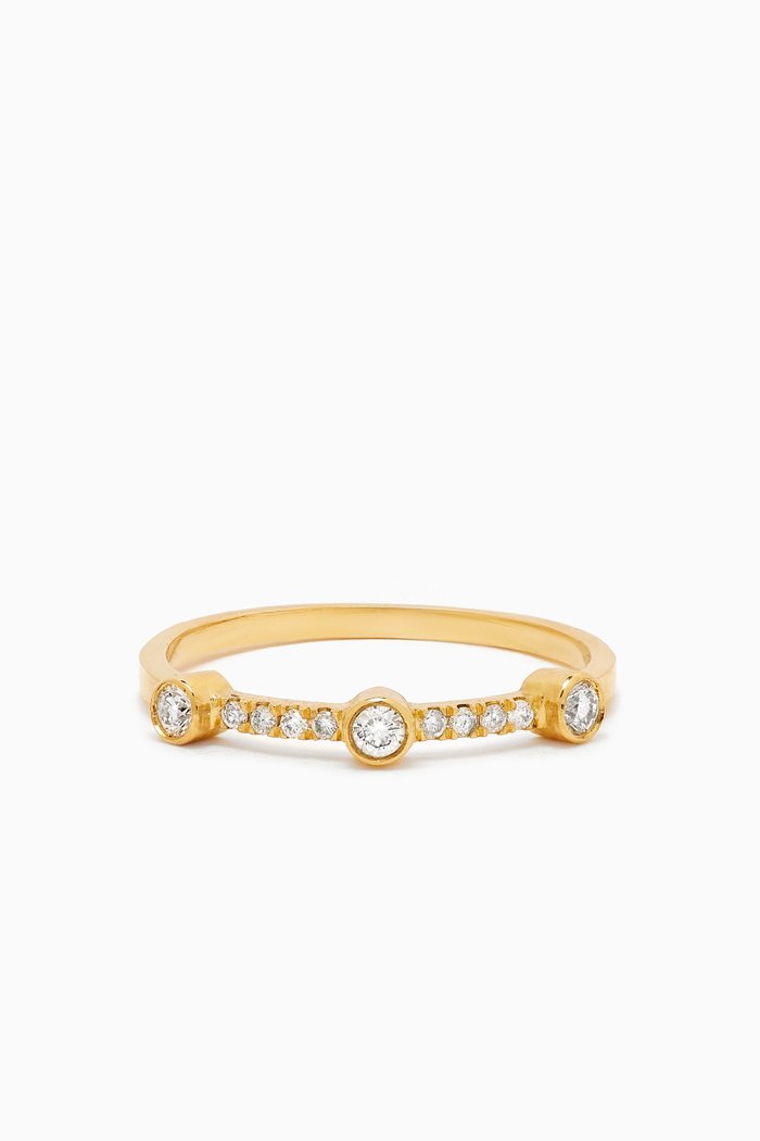 Diamond Circle Ring in 18kt Ring, Yellow