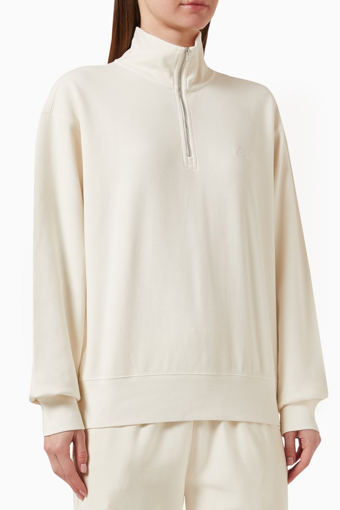 

Hunter Quarter Zip Sweatshirt in Cotton-interlock, Neutral
