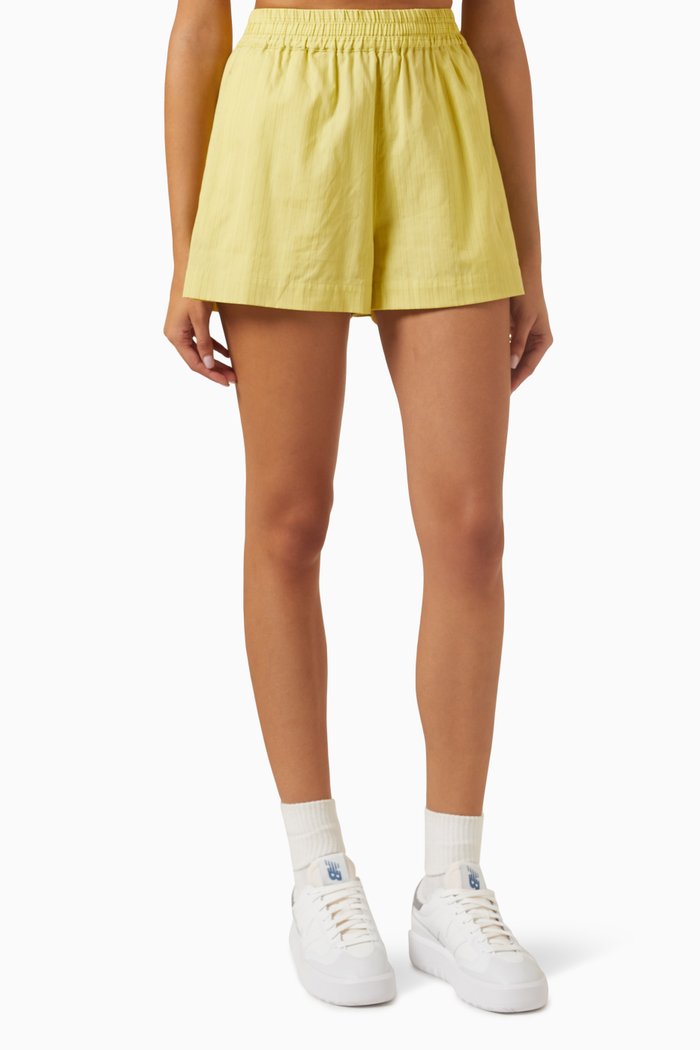 

Erika Shorts in Cotton Dobby-poplin, Yellow