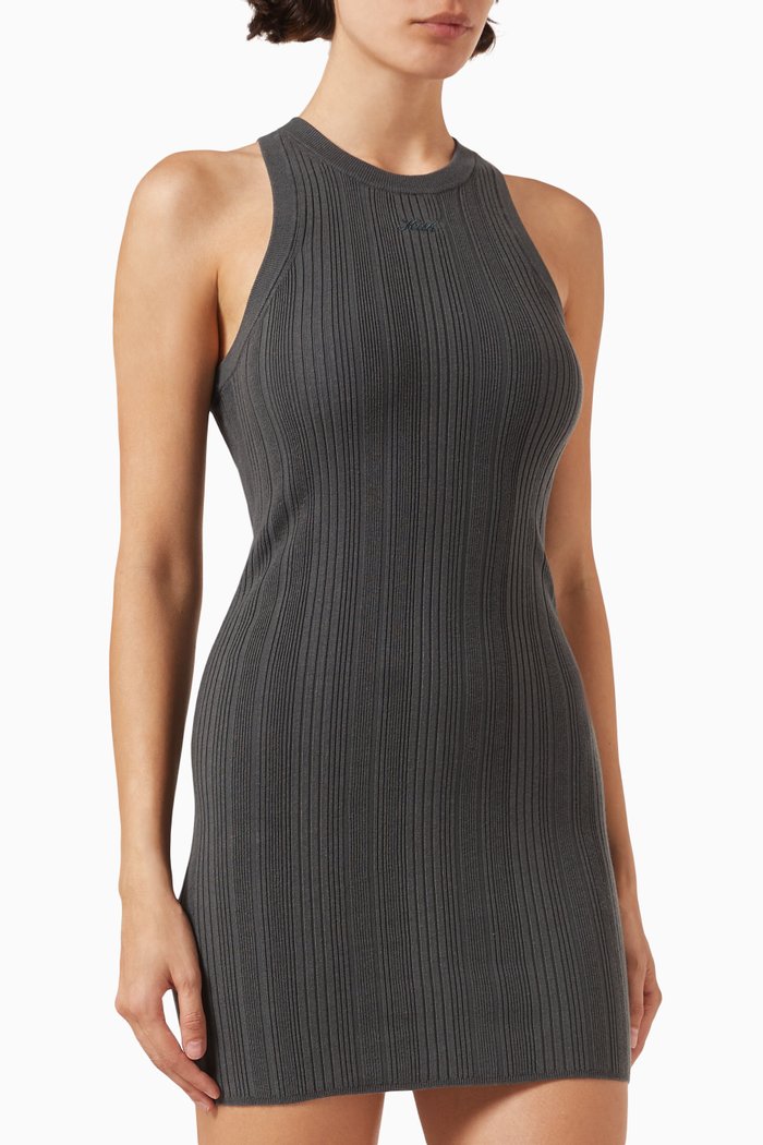 

Lyra Mini Dress in Rib-knit, Grey