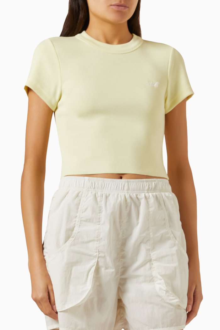 

Mulberry II Crop T-shirt in Jersey, Yellow