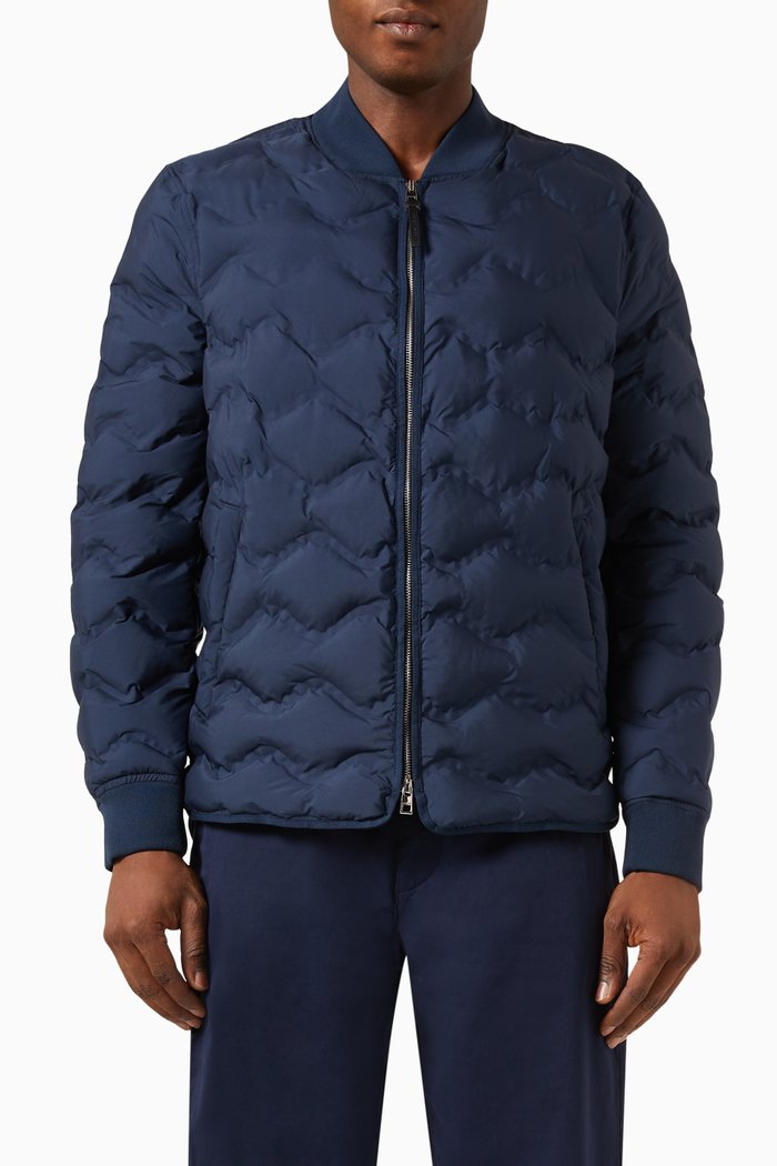 

Quilted Zip-up Jacket, Blue