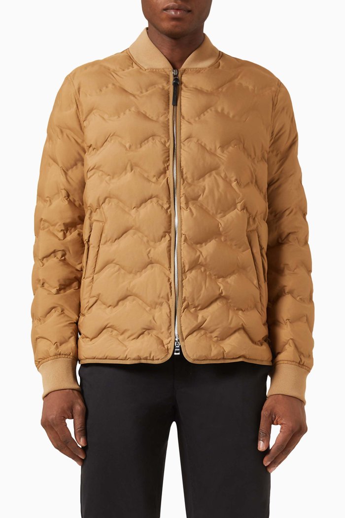 

Quilted Zip-up Jacket, Brown
