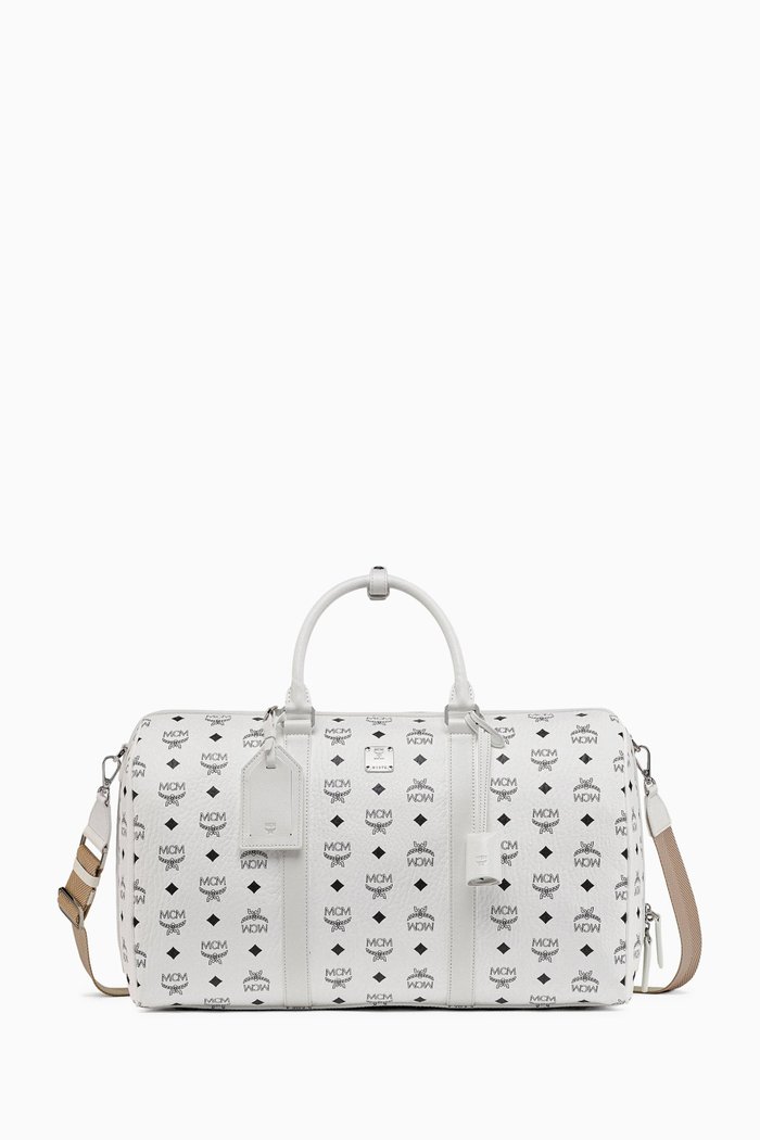

Medium Ottomar Weekender 45 Duffle Bag in Coated Canvas, White