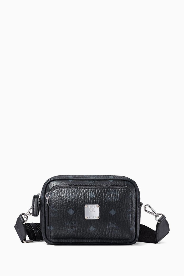 

X-mini Aren Crossbody Bag in Visetos, Black