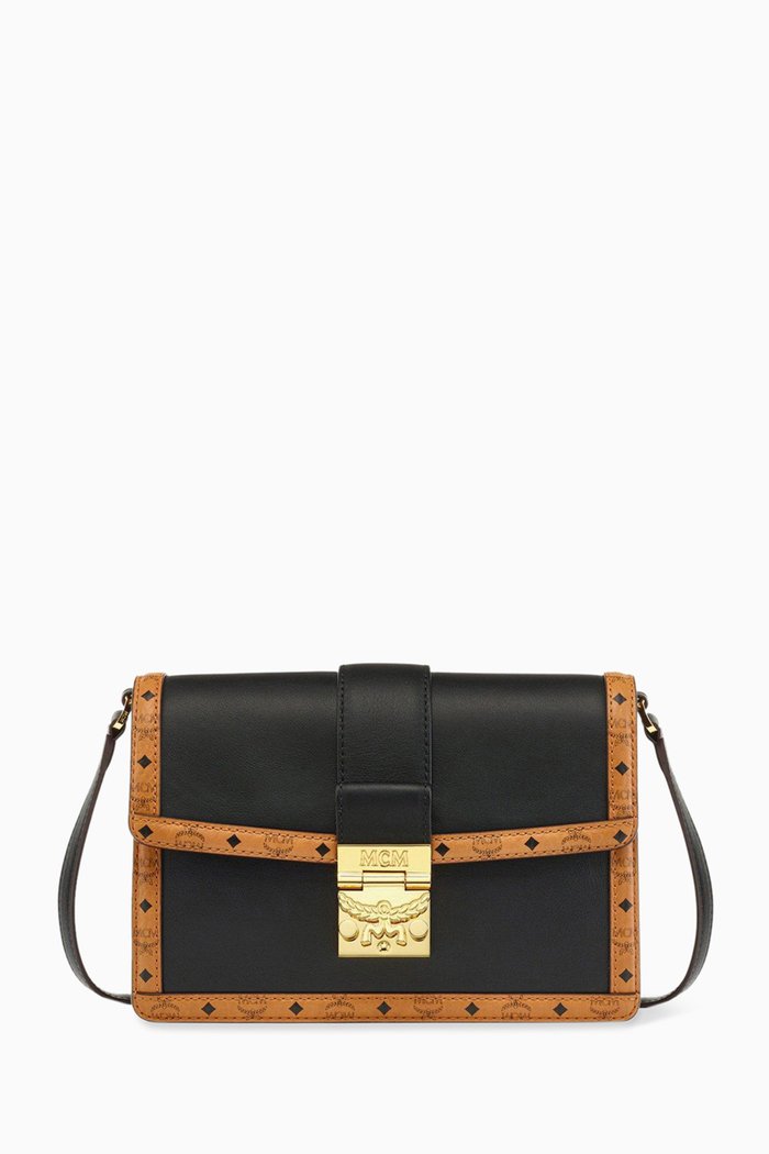 

Small Tracy Shoulder Bag in Leather Visetos Mix, Black