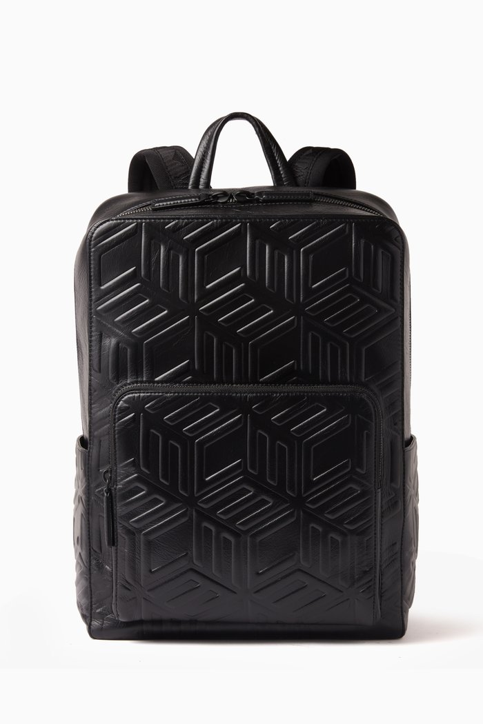 

Aren Backpack in Crushed Cubic Leather, Black