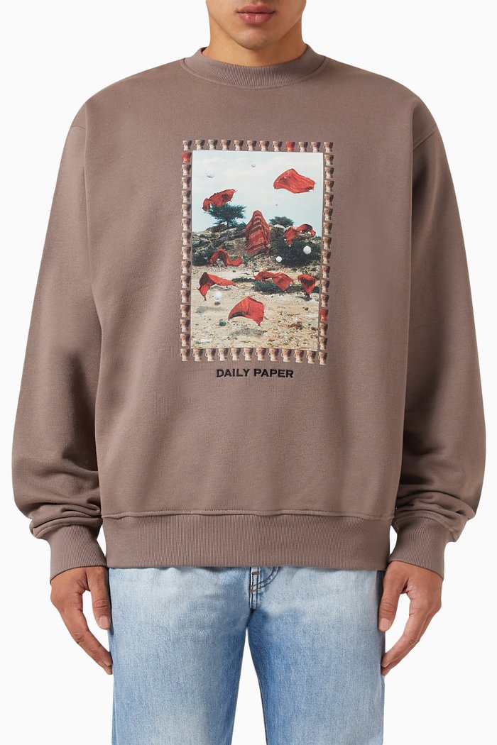 

Rashad Sweatshirt in Cotton, Brown