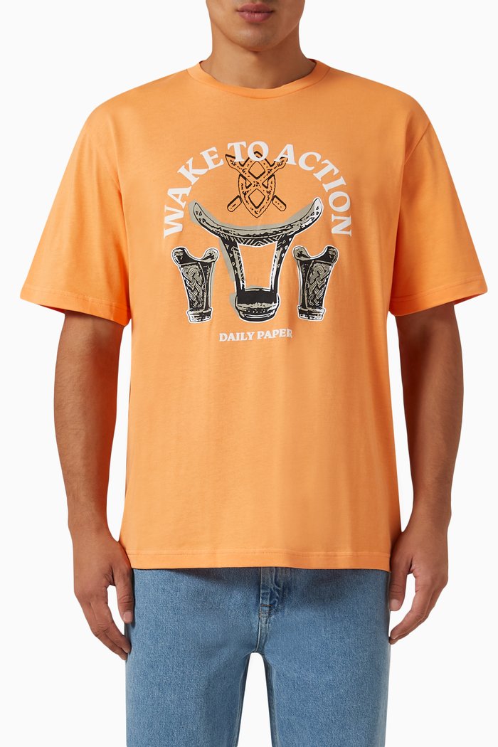 

Rivo Short Sleeved T-shirt in Cotton, Orange