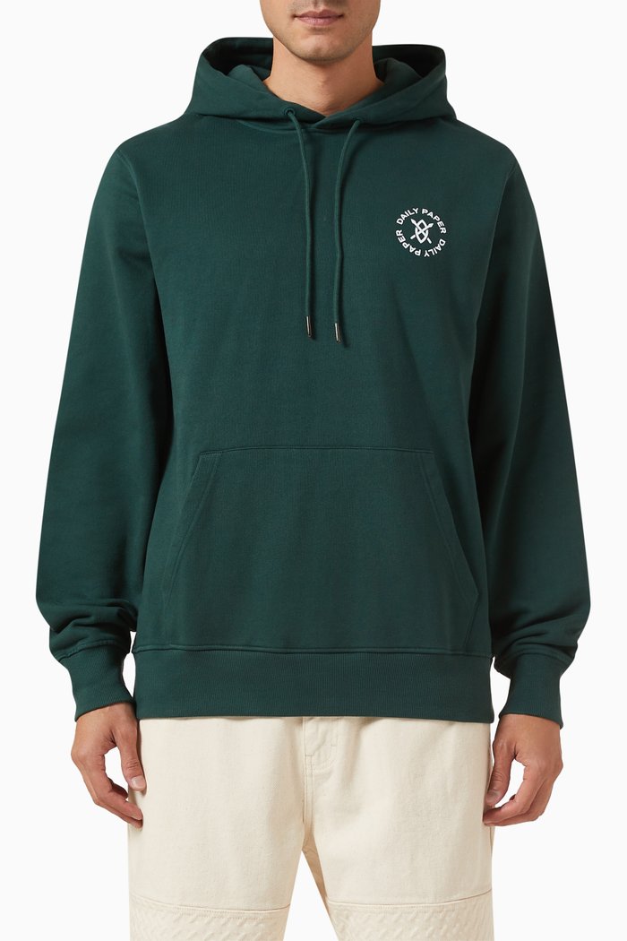 

Circle Logo Hoodie in Brushed-fleece, Green