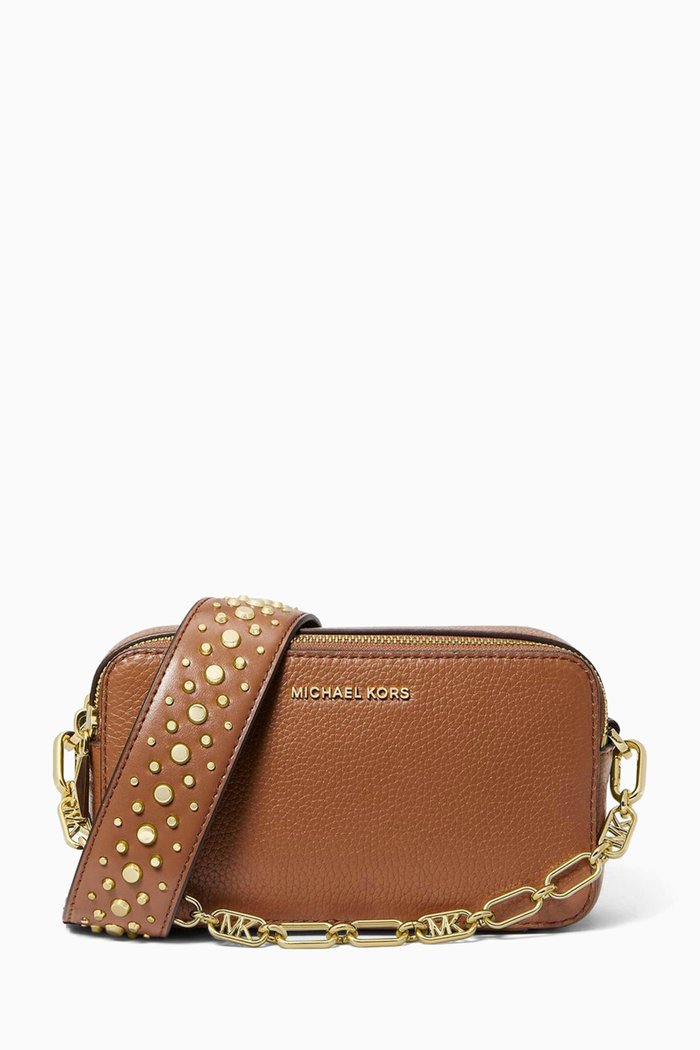 

Small Jet Set Camera Crossbody Bag in Leather, Brown