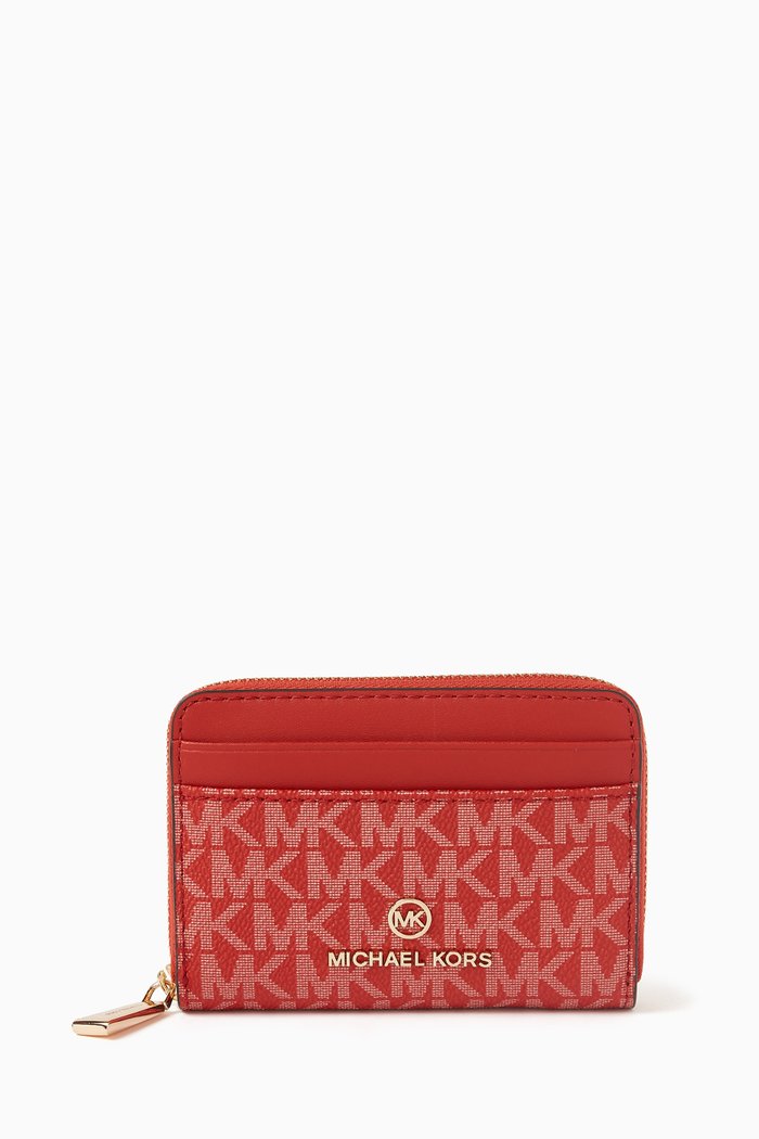 

Small Jet Set Logo Wallet in Coated-canvas, Orange