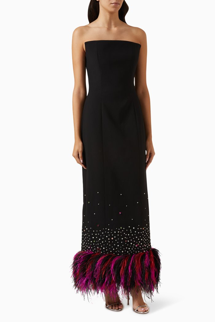 

Ciao Ciao Strapless Dress in Crepe, Black