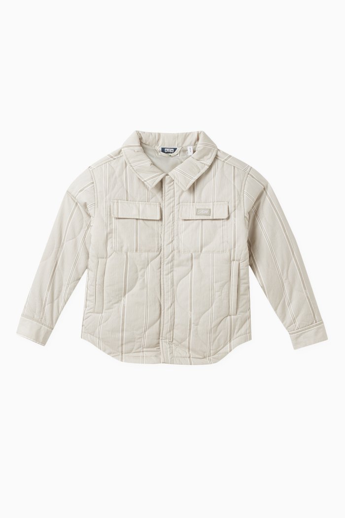 

Quilted Apollo Shacket in Cotton-blend, Grey