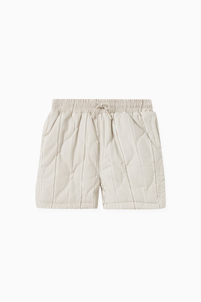 

Micah Quilted Shorts in Cotton-blend, Grey
