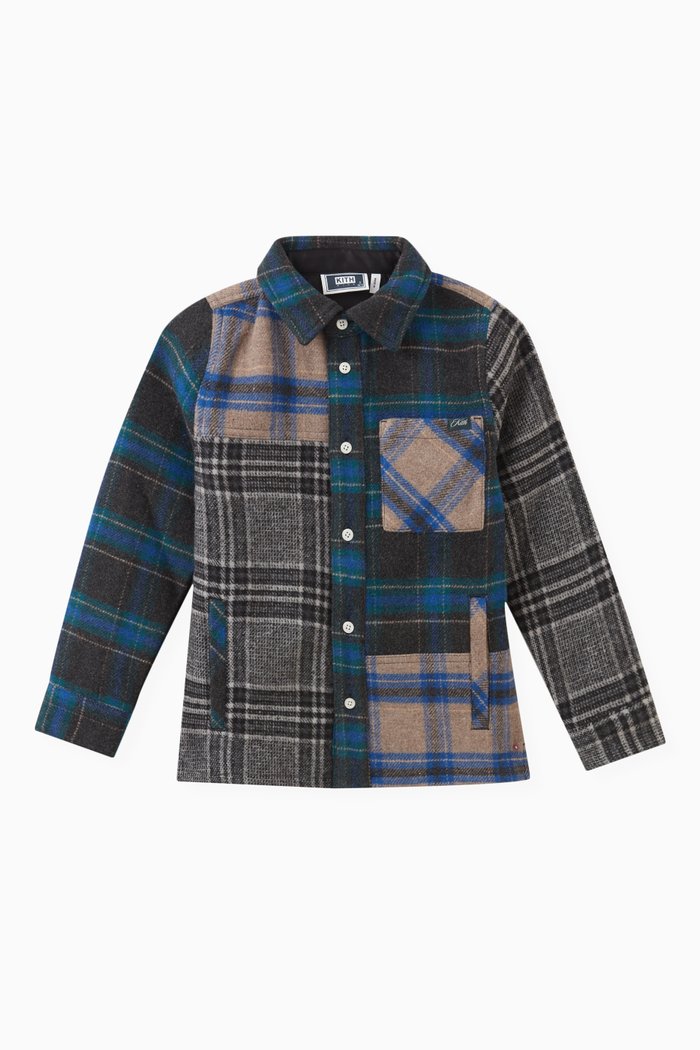 Blocked Jacket in Wool-blend, Black