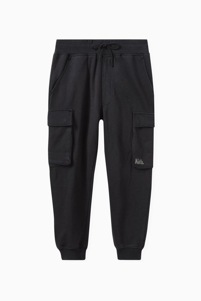 

Williams Cargo Sweatpants in French Terry, Black