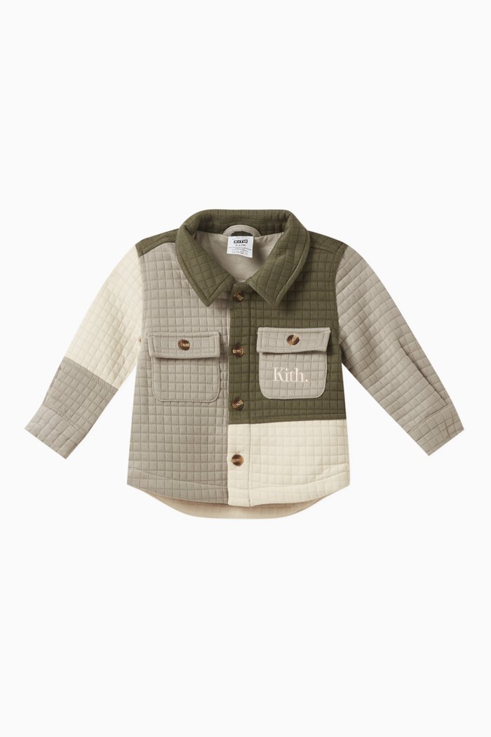 

Colour-Block Apollo Shirt in Quilted-jersey, Grey