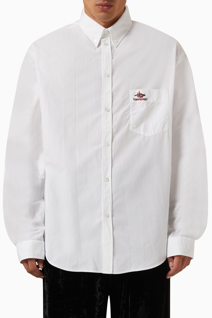 

Oversized Shirt in Cotton, White