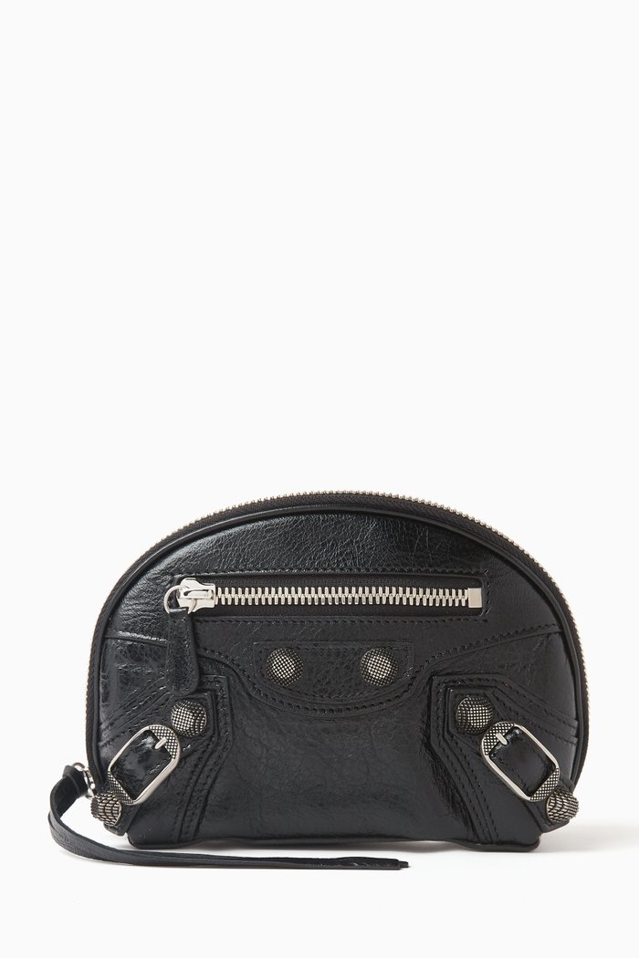 

XSmall Le Cagole Cosmetic Pouch in Arena Lambskin, Black