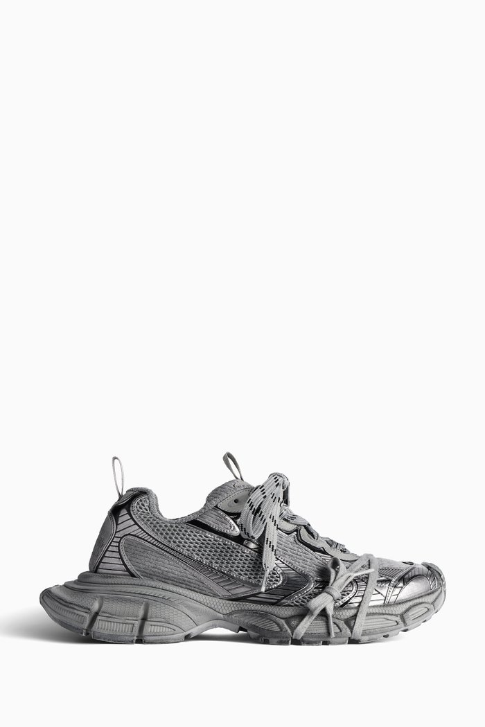 

3XL Logo Low-top Sneakers in Mesh, Grey