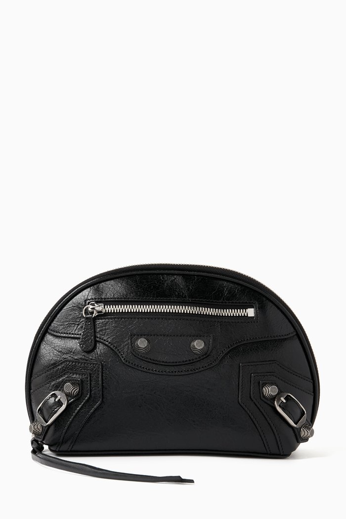 

Small Le Cagole Cosmetic Pouch in Arena Lambskin, Black
