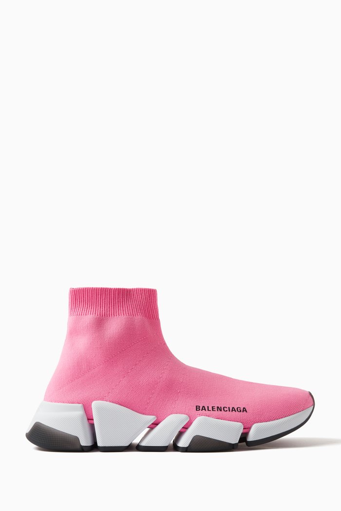 

Speed 2.0 Clear Sole Sneakers in Recycled Knit, Pink