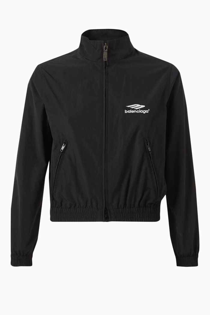 Unisex 3B Sports Icon Embroidered Tracksuit in Cotton, Black