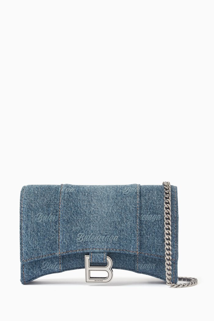 

Hourglass Wallet in BB Monogram Denim, Blue