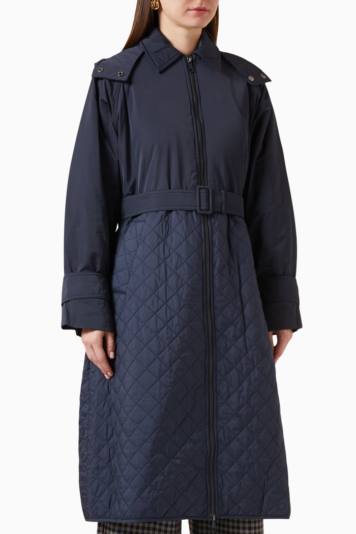 

Olga Padded Coat in Nylon, Blue