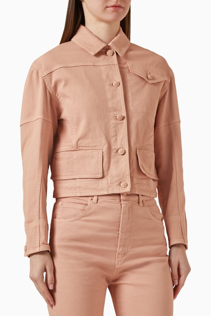 Estroso Jacket in Denim, Pink