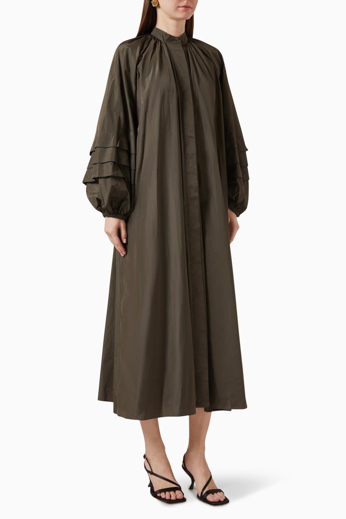 

Radames Shirt Dress in Silk-taffeta, Green