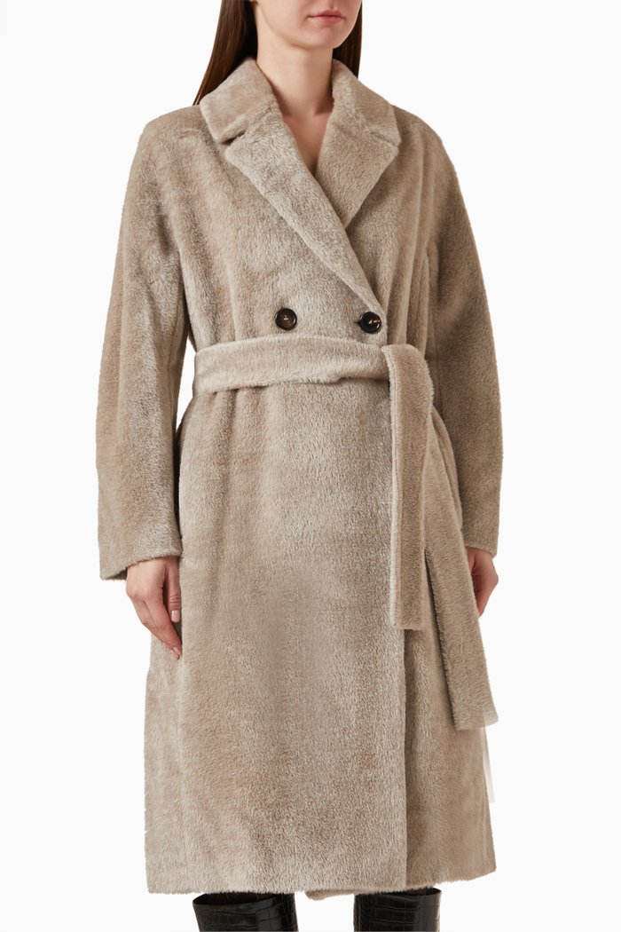 

Zaire Trench Coat in Wool-blend, Neutral