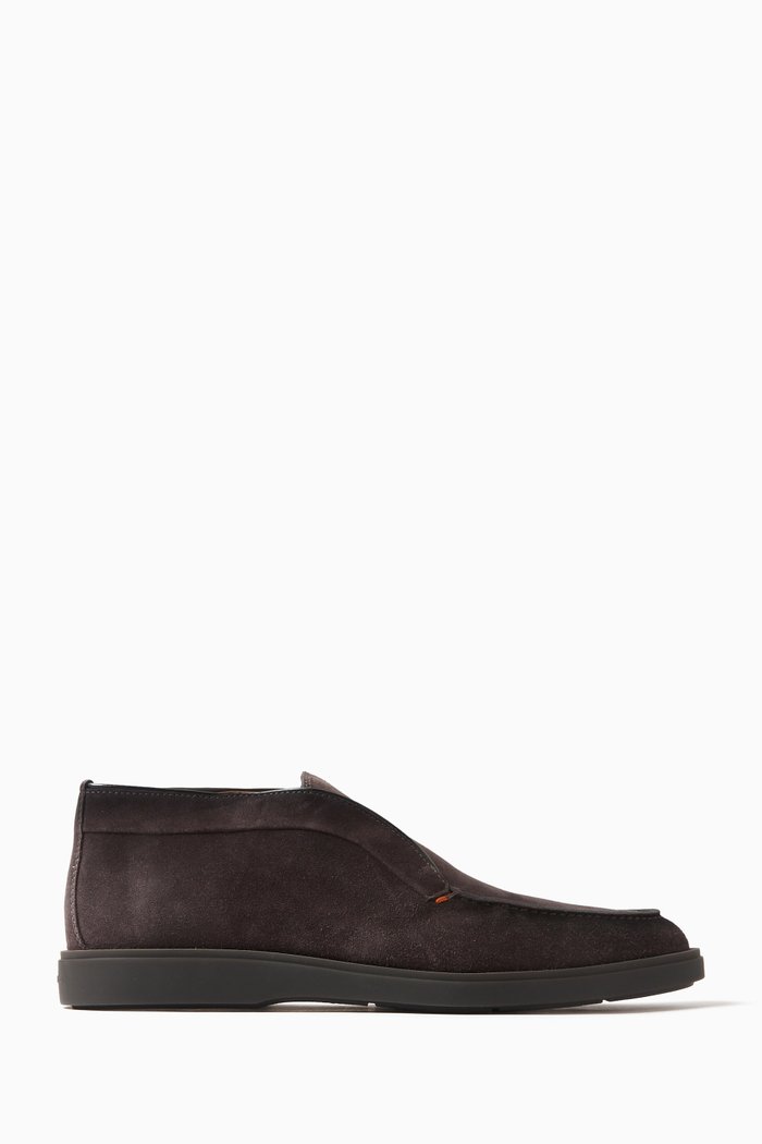 

Dragon Slip-on Desert Boots in Suede, Grey