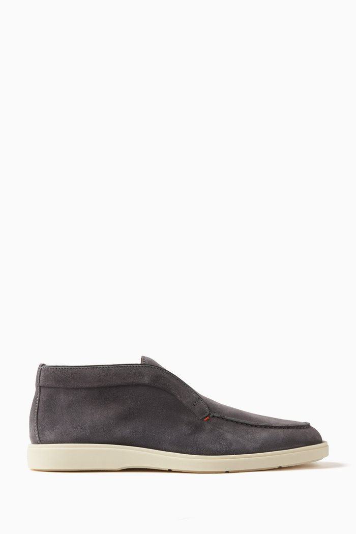 

Digits Slip-on Desert Boots in Suede, Grey