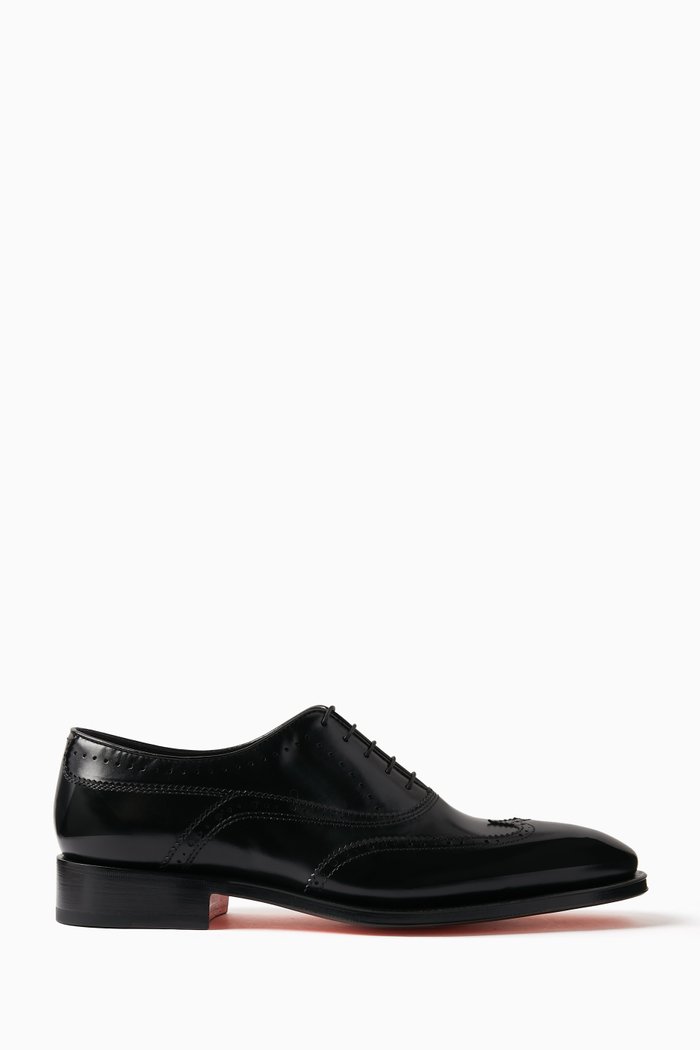 

Eric Oxford Shoes in Polished Leather, Black