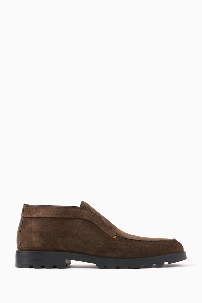

Rock Slip-on Desert Boots in Suede, Brown