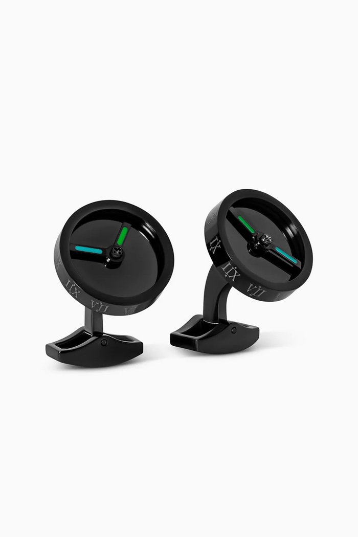

Reminder Watch Cufflinks in Stainless Steel, Blue