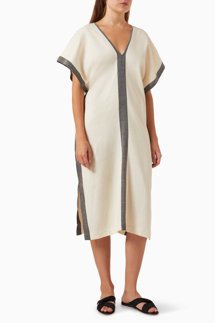Trancoso Tunic in Hand-loomed Fabric, Neutral