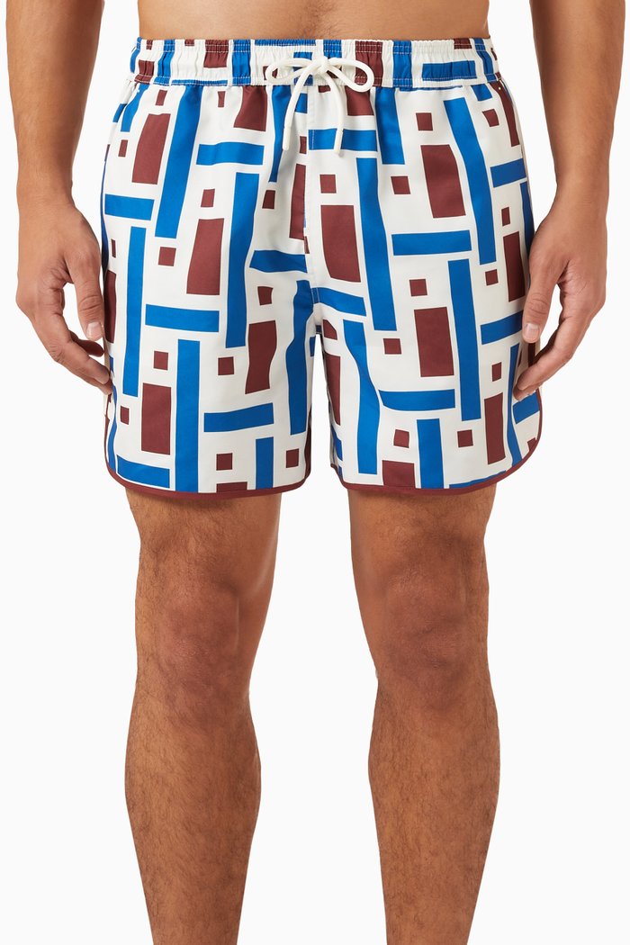 

Runner Printed Swim Shorts in Nylon, Multicolour