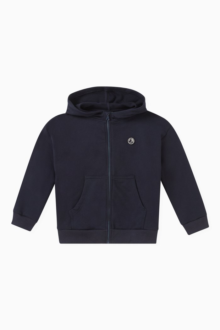 

Hooded Sweatshirt in Cotton, Blue