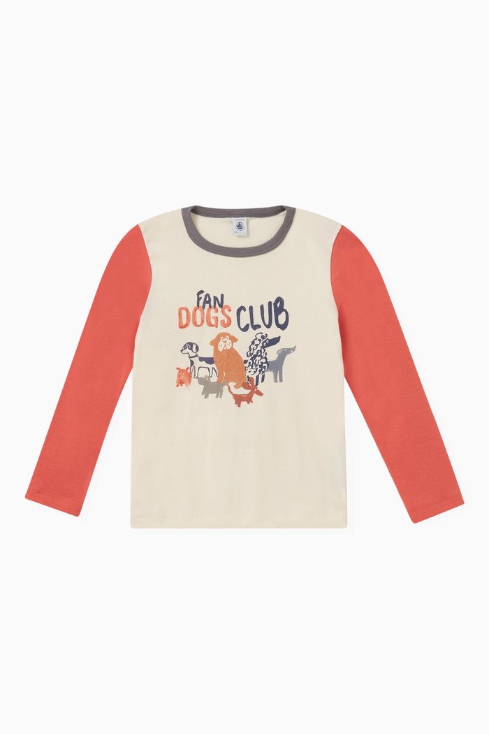 

Dogs Club Print Pyjamas in Cotton, Multicolour