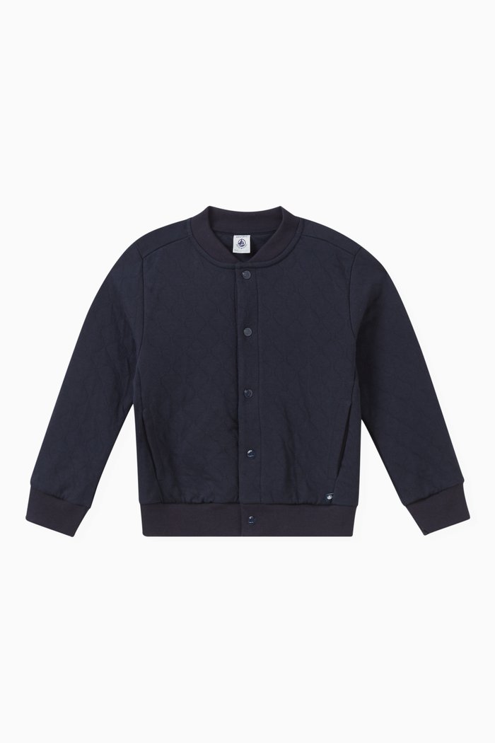 

Tube Logo Cardigan in Cotton, Blue
