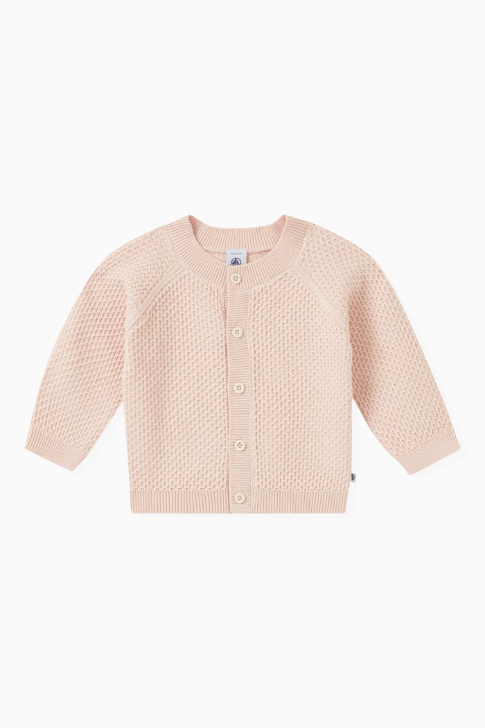 

Knit Cardigan in Cotton, Pink