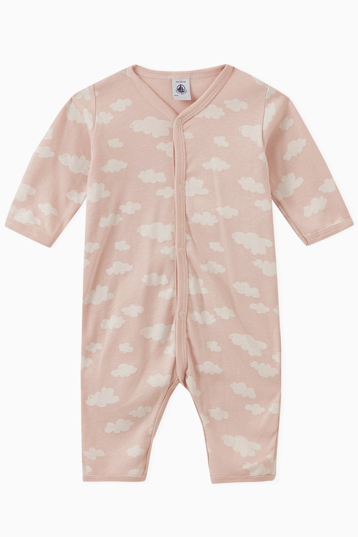 

Cloud Print Romper in Cotton, Multicolour
